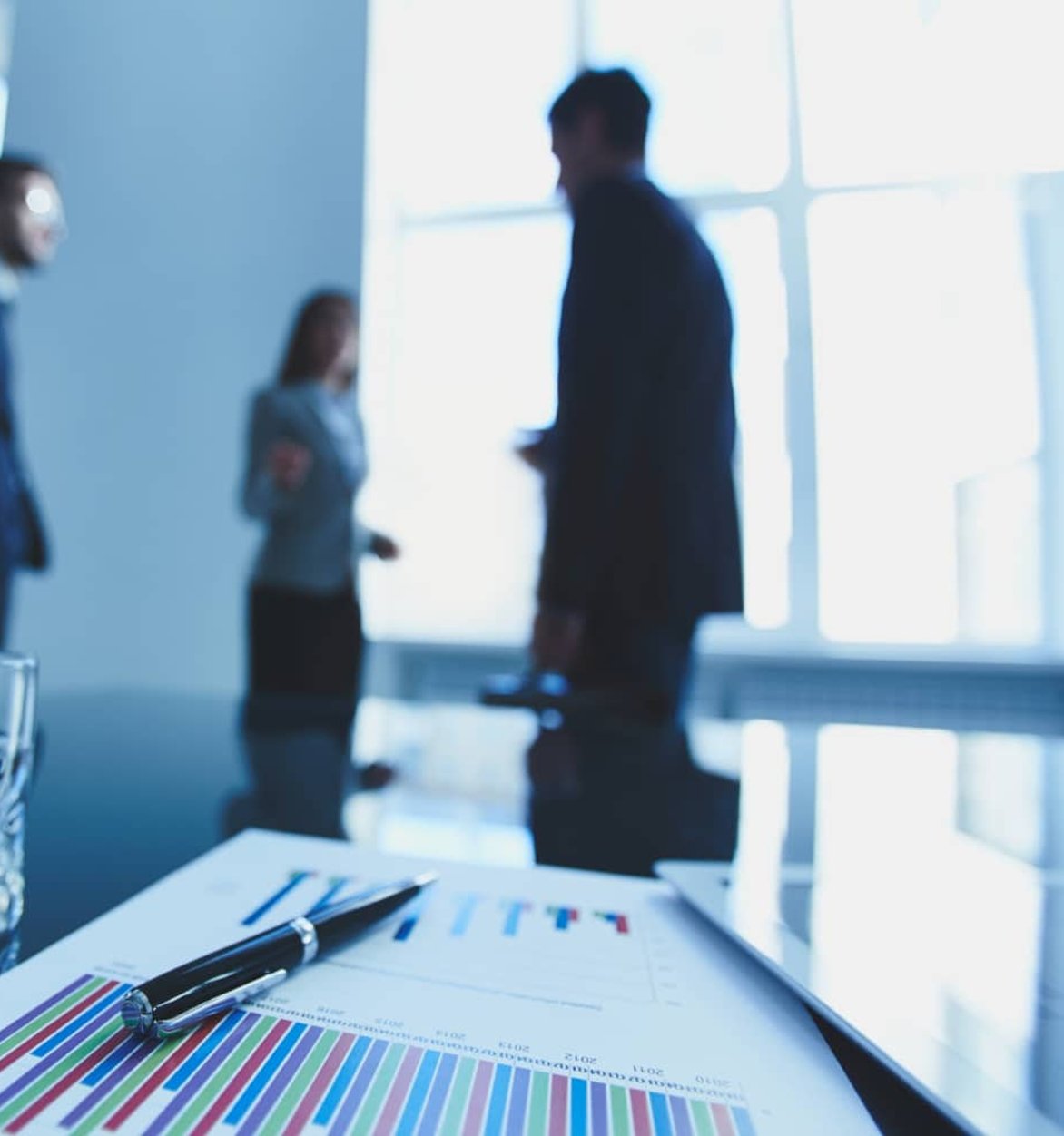 Team of professional accountants collaborating